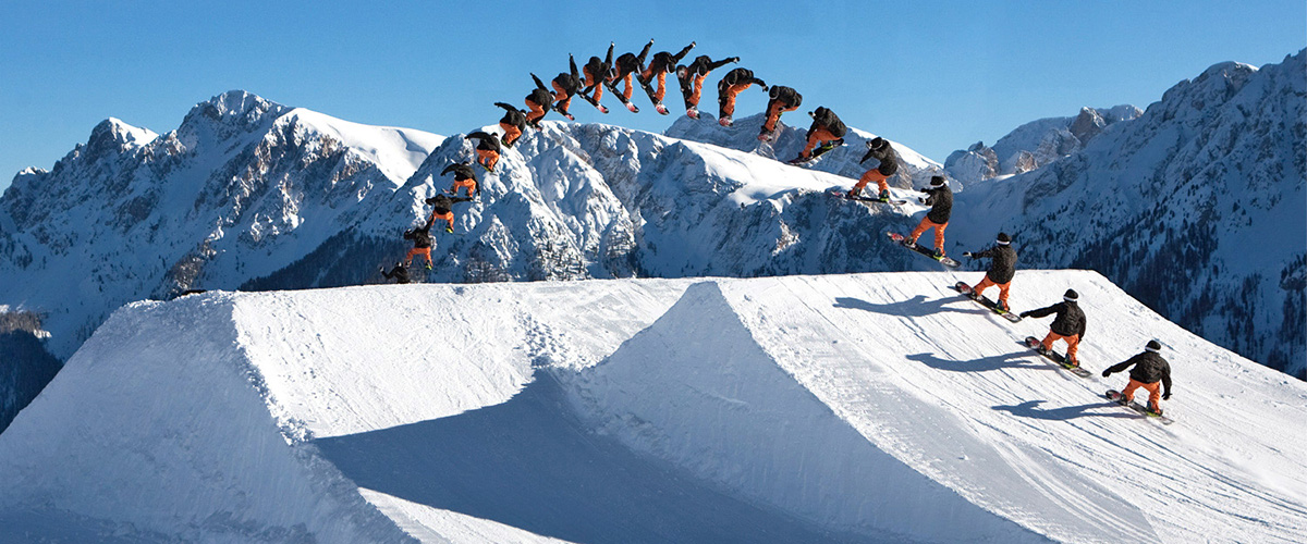 Snowboarding im Funpark am Kronplatz bei Olang Südtirol im Winter – Aktivitäten in Olang in Südtirol im Sommer und im Winter